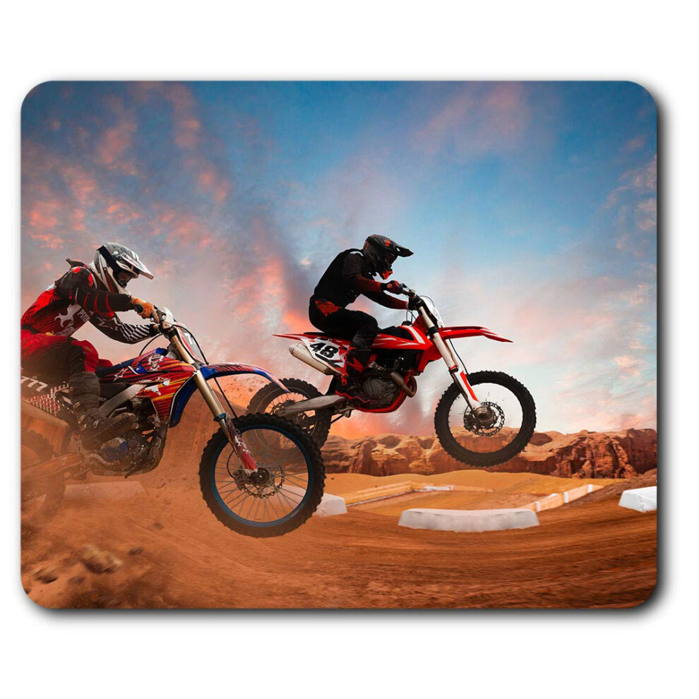 Motocross Motorbike Dirt Bike Jump Mouse Mat Pad Computer Pc Laptop Gaming Office Home Desk Accessory Gadget 21908 7625999336058
