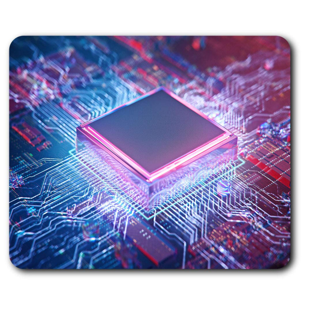 Computer Electronic Pc Chip Mouse Mat Pad Computer Pc Laptop Gaming Office Home Desk Accessory Gadget 2005 7625998824594
