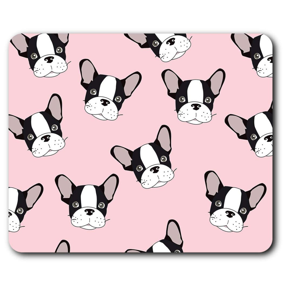 Cute French Bulldog Animals Dog Mouse Mat Pad Computer Pc Laptop Gaming Office Home Desk Accessory Gadget 8371 Pink 7625999121630