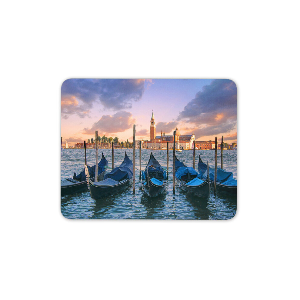 Destination Vinyl Ltd Venice Canal Gondolas Mouse Mat Pad - Gondola Boat Italy Fun Gift Computer #8991 7625898293926