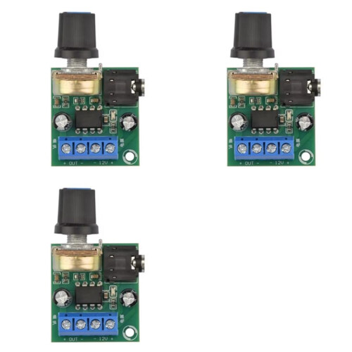 3PCS LM386 10W Audio Amplifier Board Mono 3.5mm  3-12V Volume Control  AMP Module Adjustable Volume