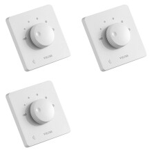 3X 50 Volumeregeling 50W Volumeregeling Professionele Veiligheid 5 Versnellingen Afstemknop Volumeregelaar voor Thuisluidsprekers Wit