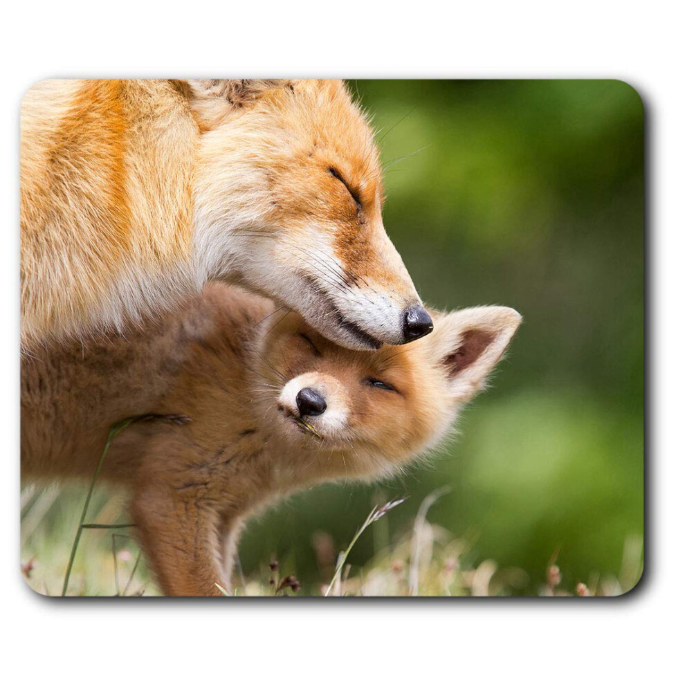 Adorable Fox Family Wild Mouse Mat Pad Computer Pc Laptop Gaming Office Home Desk Accessory Gadget 3695 7625998973629