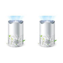 2X HEPA-Luftreiniger für Zuhause, Luftreiniger für Zuhause mit USB-Kabel, Luftreiniger, Luftfilter-Eliminator für Desktop-Büro