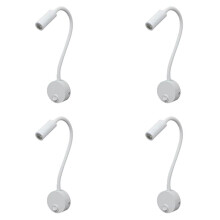 4X 3W Wall Mounted Reading Light Flexible Gooseneck LED Sconce Lamp for Bedroom, Office, Workbench, Studio Reading Lamp