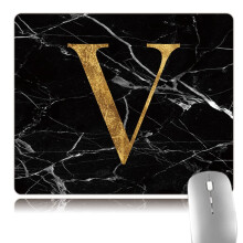 Initial Letter Mouse pad, Gaming mouse mat, large mouse pads. Mouse Mat Gaming 4mm Mice mat, Black mouse mats, Non slip Rubber base desk mat Mousepads