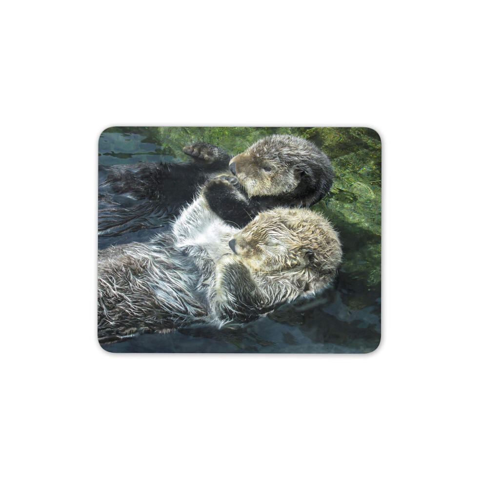 Destination Vinyl Ltd Cute Otter Couple Mouse Mat Pad - Wild Animal Nature Paws Computer #16435 7625945489241