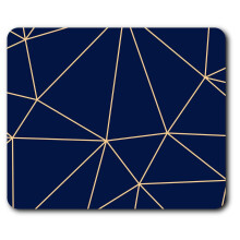 Dark Blue Geometric Art Deco Mouse Mat Pad Computer PC Laptop Gaming Office Home Desk Accessory Gadget 3959