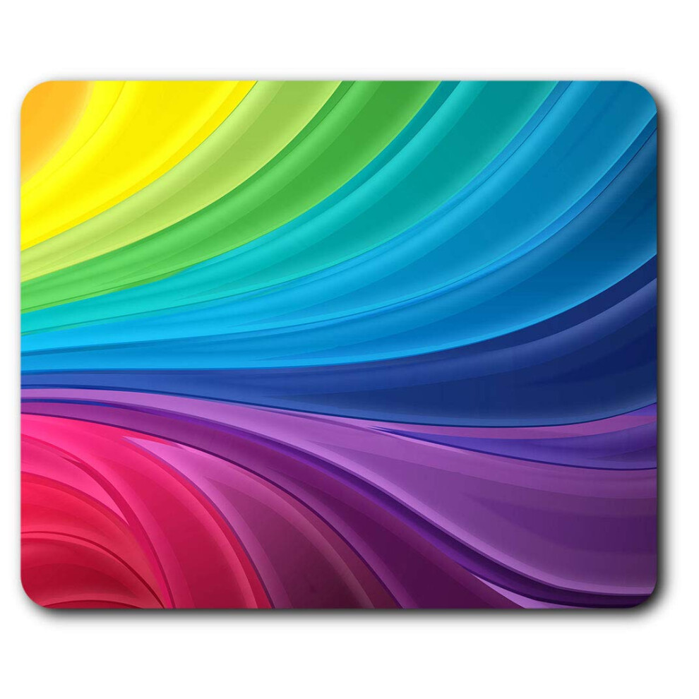Colourful Rainbow Pattern Swirl Mouse Mat Pad Computer Pc Laptop Gaming Office Home Desk Accessory Gadget 8886 7625999170478