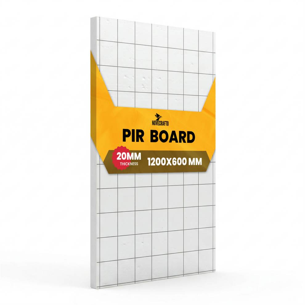 (1) 20Mm Pir Insulation Board 1200 X 600Mm Aluminium Foil Faced Thermal Insulation Panel For Walls Floors And Roofs 5061064157586
