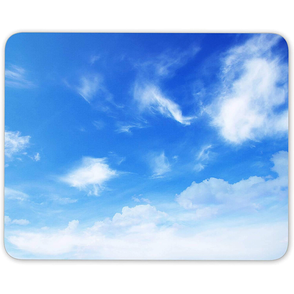 Destination Vinyl Ltd Sky Mouse Mat Pad - Fluffy Clouds Cloud Weather Pc Computer #8320 Blue 7625902646861