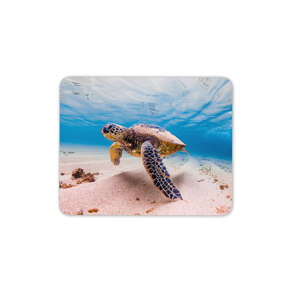 Destination Vinyl Ltd Swimming Turtle Mouse Mat Pad - Tortoise Diving Scuba Sea Gift Pc Computer #8503 7625912271589