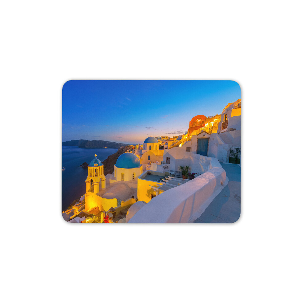 Destination Vinyl Ltd Beautiful Santorini Mouse Mat Pad - Greece Greek Island Computer #8648 7625901463339