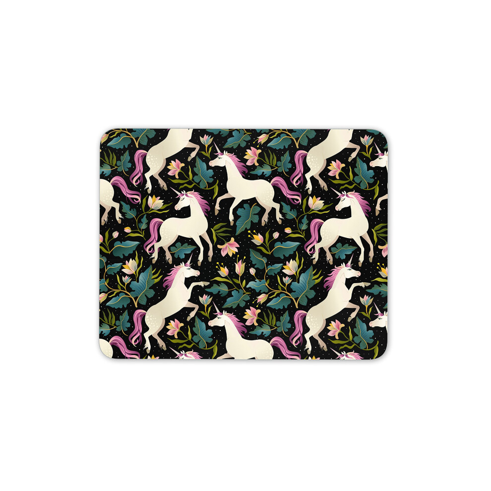 Destination Vinyl Ltd Pretty Unicorns Mouse Mat Pad - Unicorn Horse Flowery Fun Gift Pc Computer #8755 7625907331151