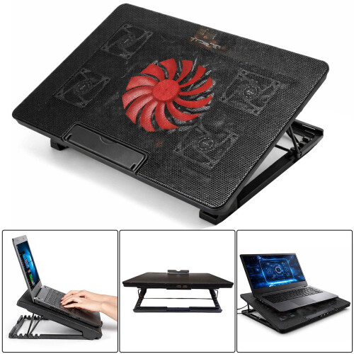 True Face 5 Fan Laptop Cooling Pad Adjustable USB Cooler