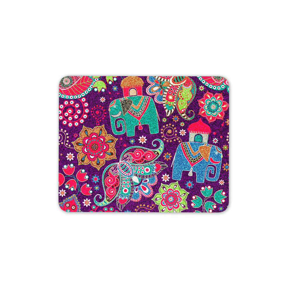 Destination Vinyl Ltd Colourful Indian Style Elephants Mouse Mat Pad - Mum Sister Computer #13139 7625910796367