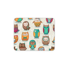 Destination Vinyl Ltd Cute Cartoon Owls Mouse Mat Pad - Owl Bird Mum Sister Aunty Gift Computer #13134