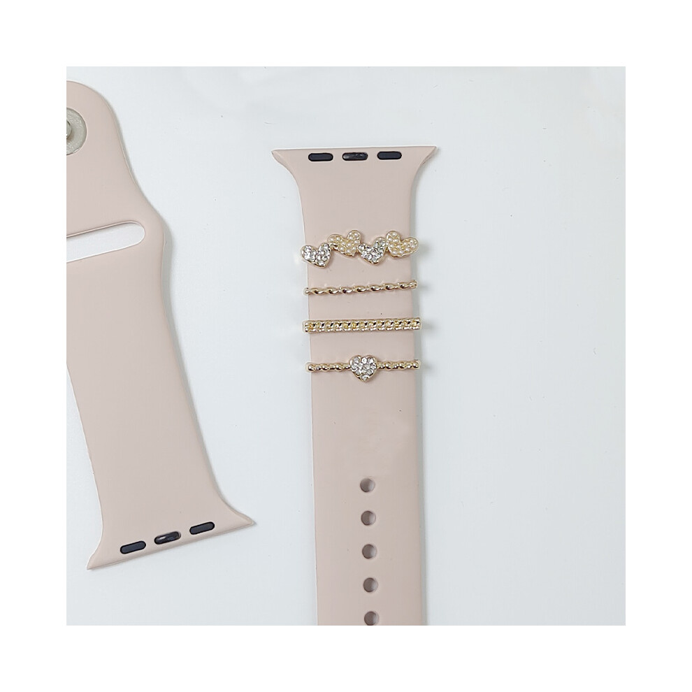 (4) Strap Decoration For Smartwatches Trinket Ring Bauble Rhinestone Jewellery