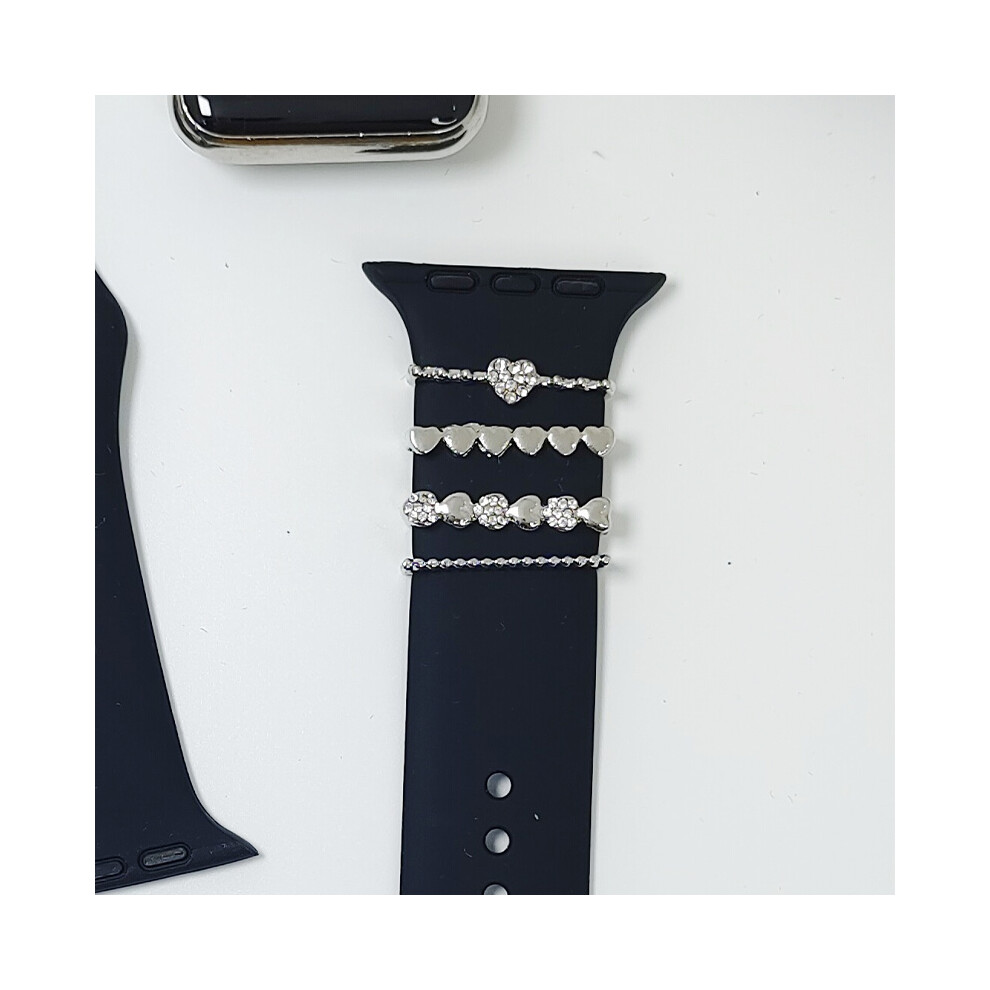 (6) Strap Decoration For Smartwatches Trinket Ring Bauble Rhinestone Jewellery