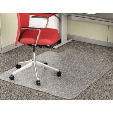 Chair Mat for Carpet 48x36 Clear PVC Floor Protector Anti‑Slip Scratch‑Resistant Transparent Design