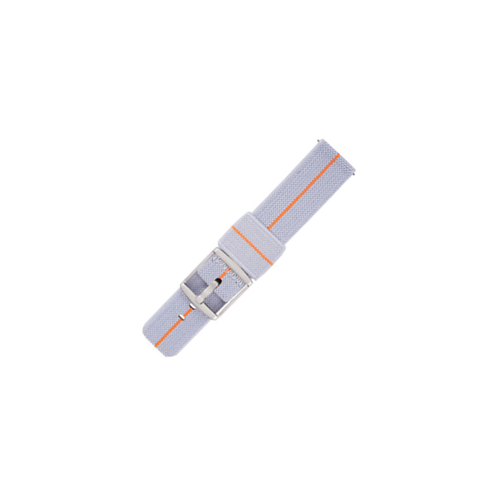 Grey/Orange (+Orange) Nylon Strap For Omegas Swatch Planet Quick Release 20Mm Replacement Wristband