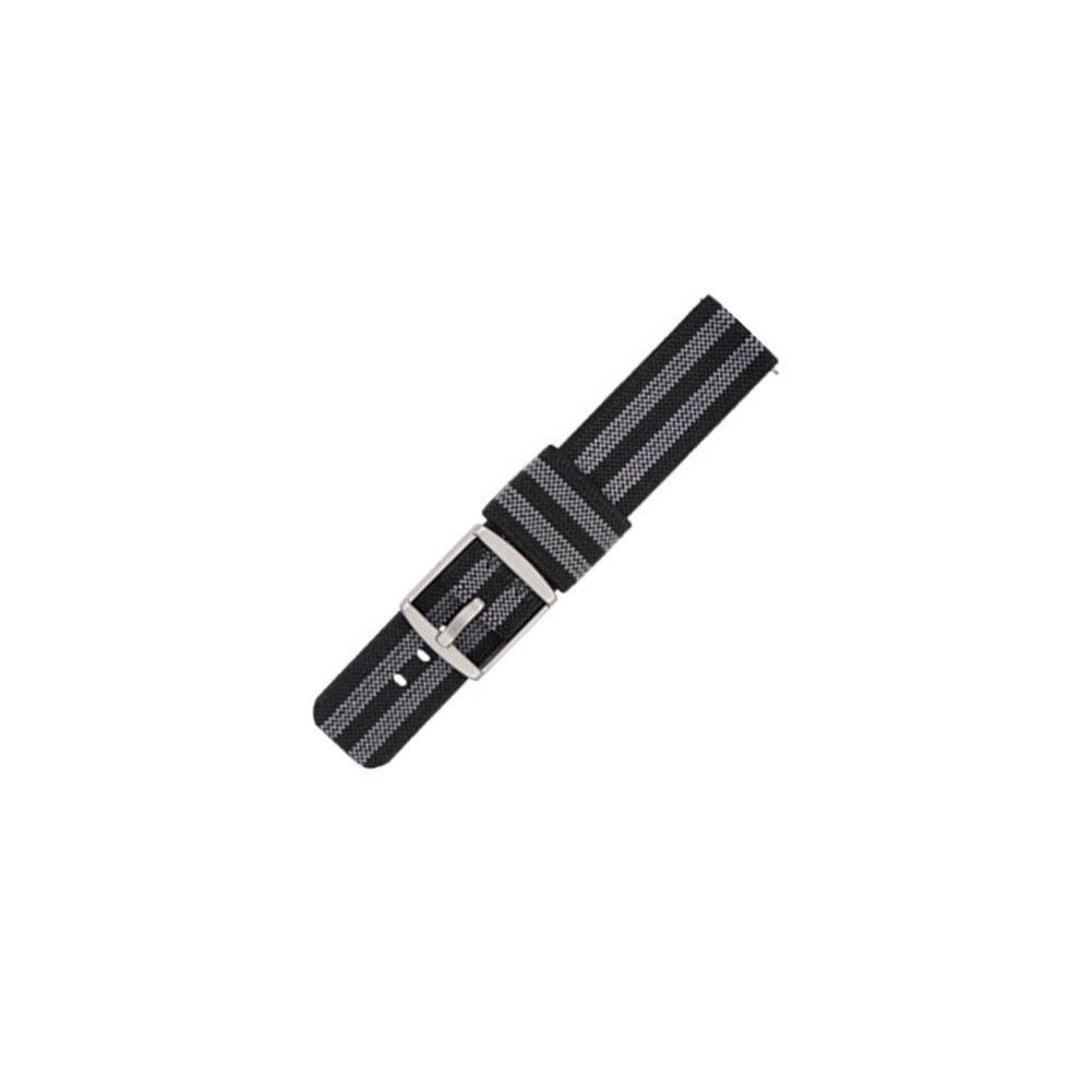 Black/Grey (+Grey) Nylon Strap For Omegas Swatch Planet Quick Release 20Mm Replacement Wristband