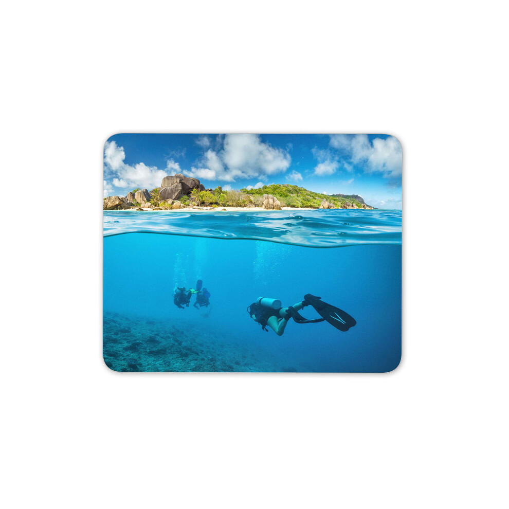 Destination Vinyl Ltd Seychelles Scuba Diving Mouse Mat Pad - Dive Diver Holiday Computer #16440 7625939481381
