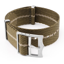 (Brown+Beige, 22MM) Nylon Strap For One Over Tudor Biwan Small Red Flower Canvas Strap