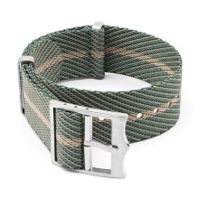 (Cyan+Beige, 20MM) Nylon Strap For One Over Tudor Biwan Small Red Flower Canvas Strap