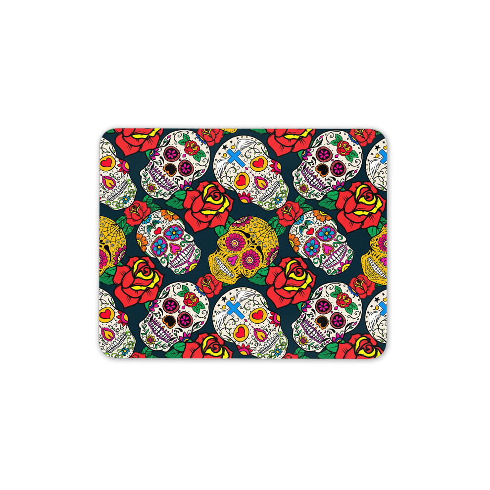 Sugar Skulls Festival Mouse Mat Pad - Colourful Fun Computer #14298 7625904863143