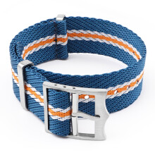 (Blue+White+Yellow, 20MM) Nylon Strap For One Over Tudor Biwan Small Red Flower Canvas Strap