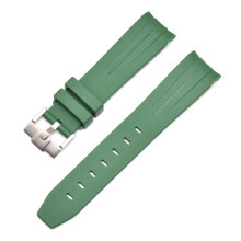 (Orange, 22MM) Aquaman Series for Rolex - Black & Green Silicone Strap 20/21/22mm