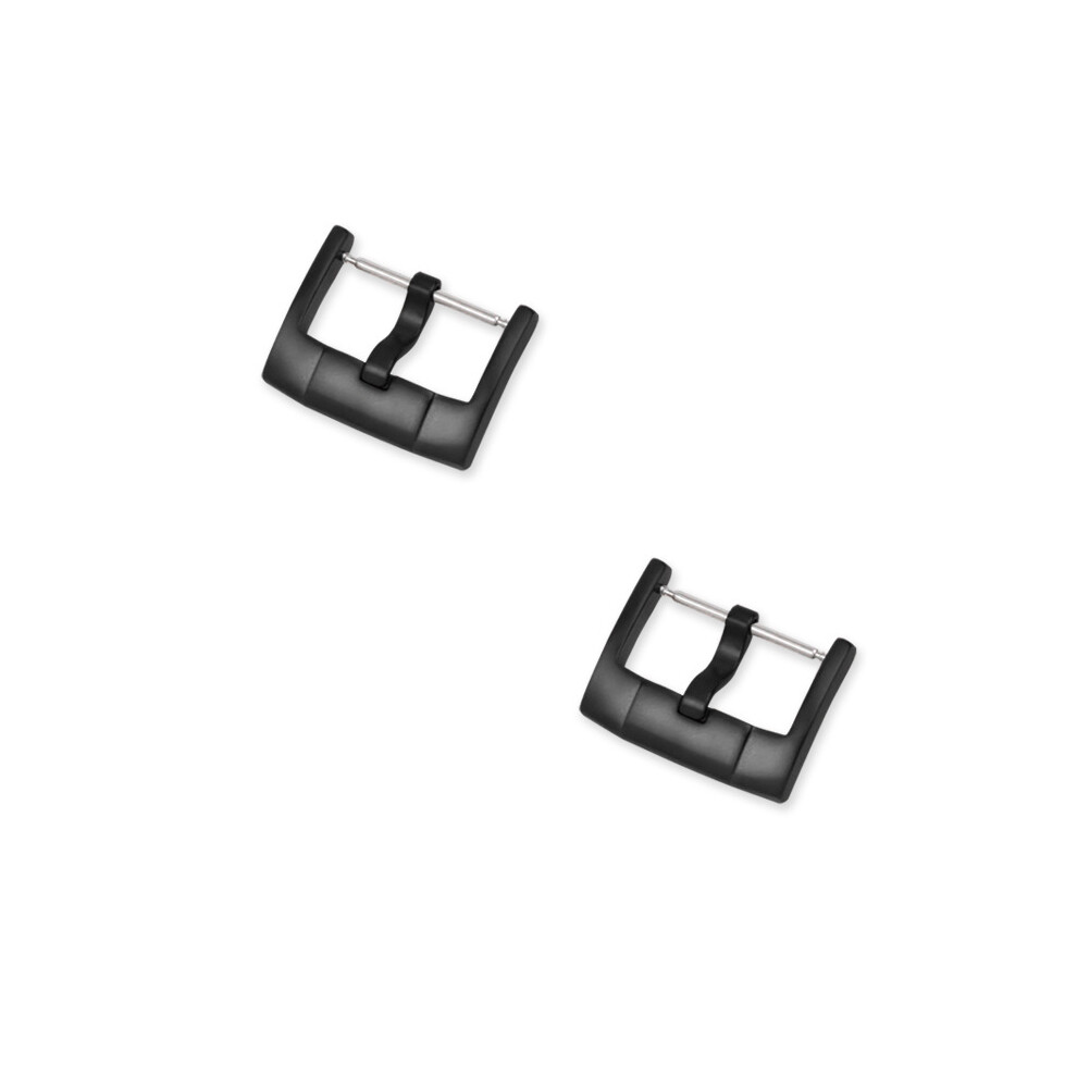 (24Mm ) 2Pcs Stainless Steel Pin Buckle For Swatch 18/20/22/24Mm Watch Accessories Black 320997354772