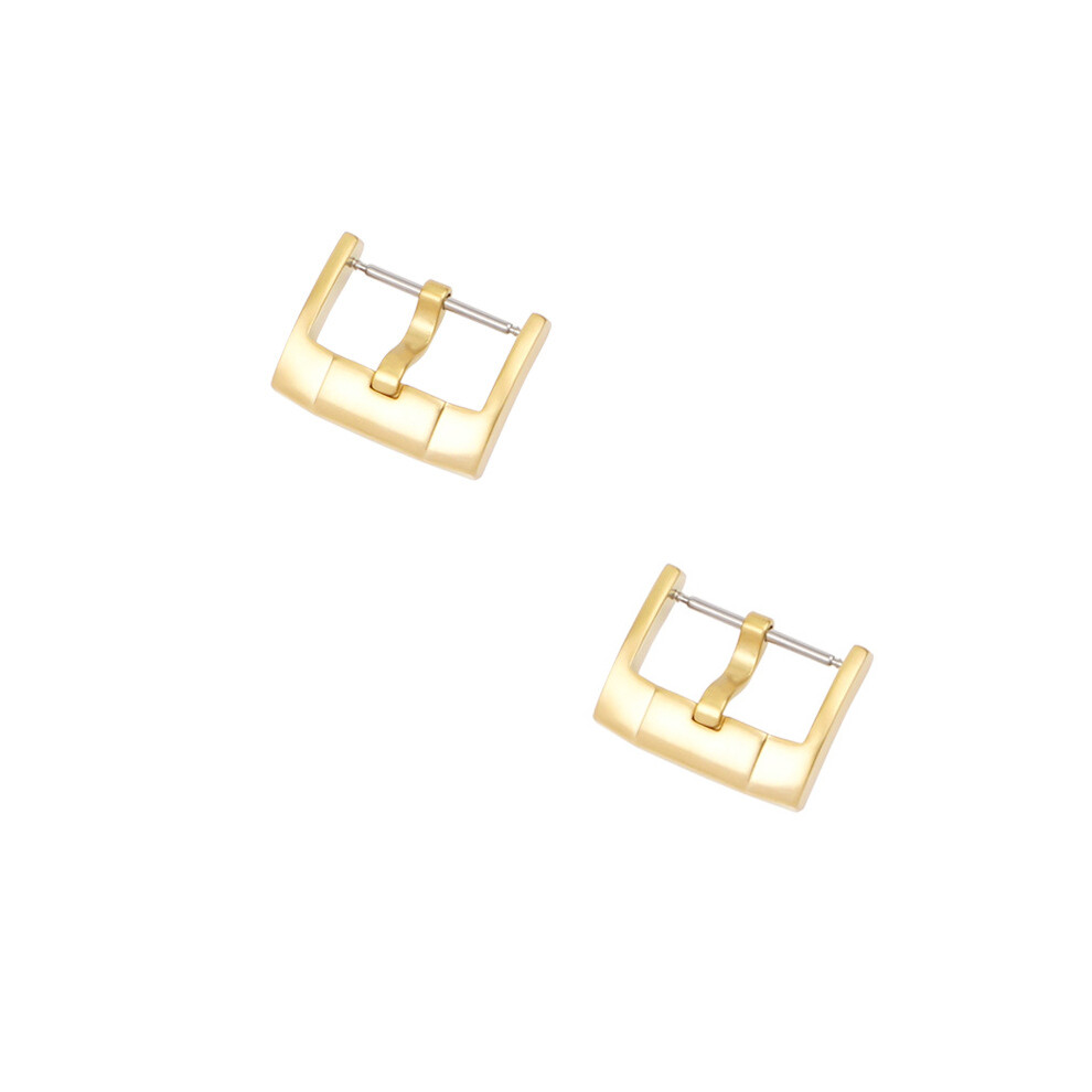 (20Mm ) 2Pcs Stainless Steel Pin Buckle For Swatch 18/20/22/24Mm Watch Accessories Gold 320997354703