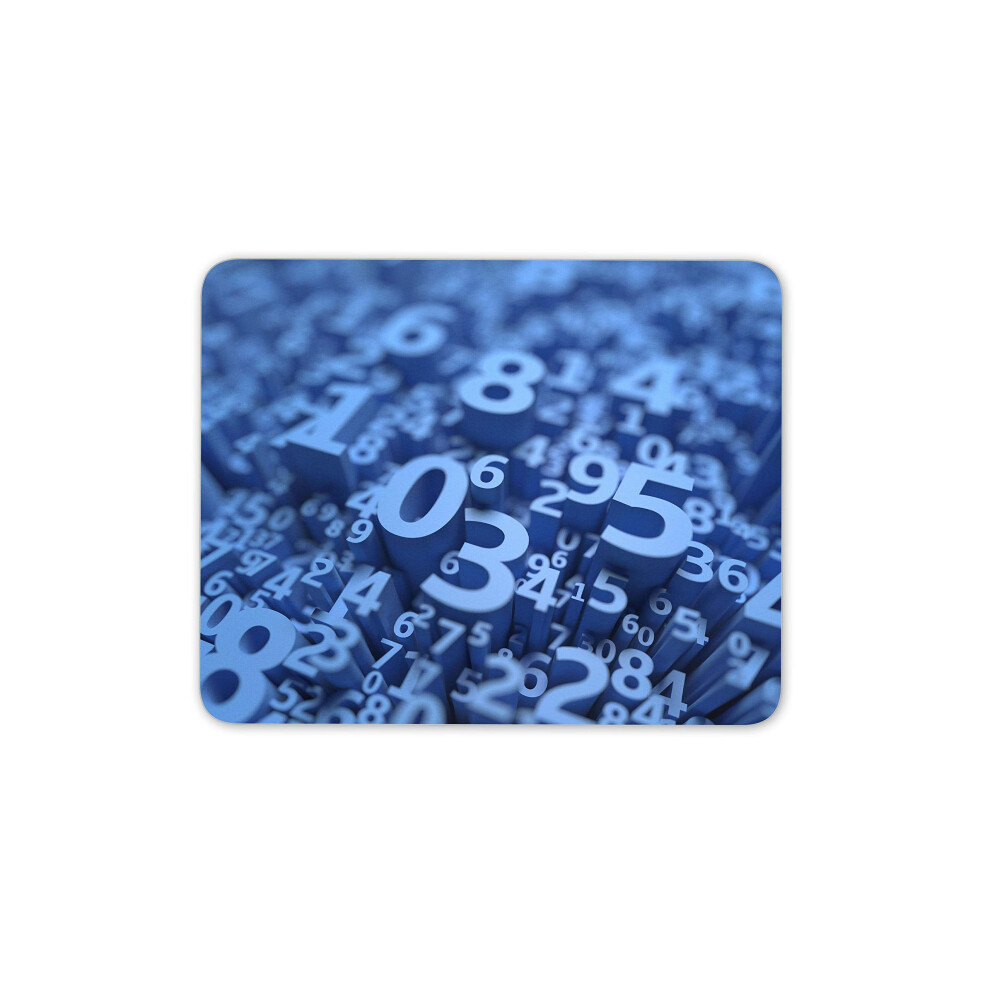 Destination Vinyl Ltd Numbers Mouse Mat Pad - Math Maths Student Teacher Fun Computer #12331 Blue 7625941347217