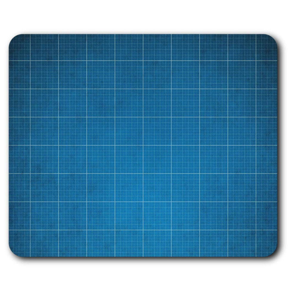 Blueprint Technical Men's Mouse Mat Pad Computer Pc Laptop Gaming Office Home Desk Accessory Gadget 2383 7625998860219