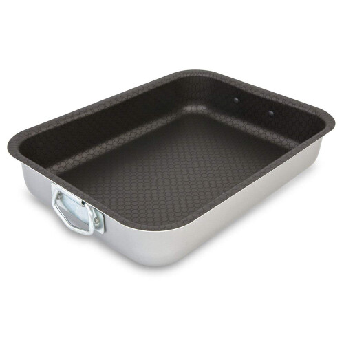 Menax Roasting Pan, Aluminium with Triple Nonstick Coating, Rectangular, 40 cm