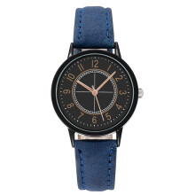 (Blue) Elegant Ladies Quartz Watch with Frosted Belt - Simple Digital Fashion Casual Dress Watch