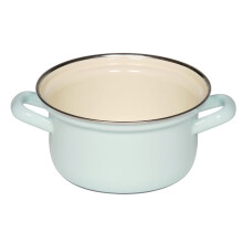 Riess Classic - Household Articles Colour/Pastel Casserole with Chrome Rim, Diameter-14 Cm Turquoise