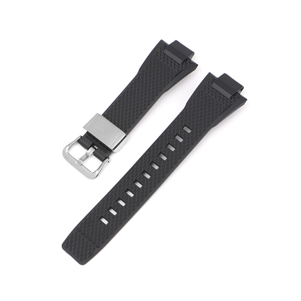 (Steel Ring 1) Strap For Casio GST-B400 Steel Heart Quick Release Rubber Lugged Strap