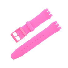 (Dark Pink, 17mm) Silicone Strap For Swatch Jelly Three Eyes Classic 12/17/19/20MM Trigeminal