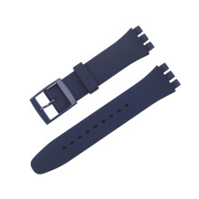 (Navy Blue, 17mm) Silicone Strap For Swatch Jelly Three Eyes Classic 12/17/19/20MM Trigeminal