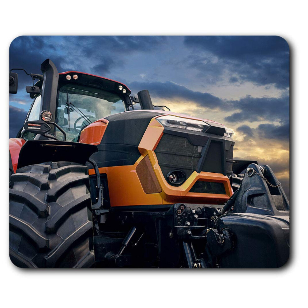 Farmer Tractor Vehicle Farm Mouse Mat Pad Computer Pc Laptop Gaming Office Home Desk Accessory Gadget 24619 Orange 7625999403996