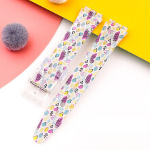(Circles, 17MM) Silicone Strap For Swatch 17/19MM Trigeminal Printed Strap Silicone Accessory