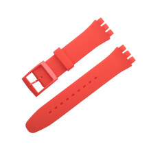 (Red, 12mm) Silicone Strap For Swatch Jelly Three Eyes Classic 12/17/19/20MM Trigeminal