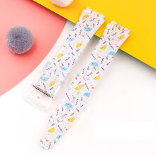 (Blue And White, 17MM) Silicone Strap For Swatch 17/19MM Trigeminal Printed Strap Silicone Accessory