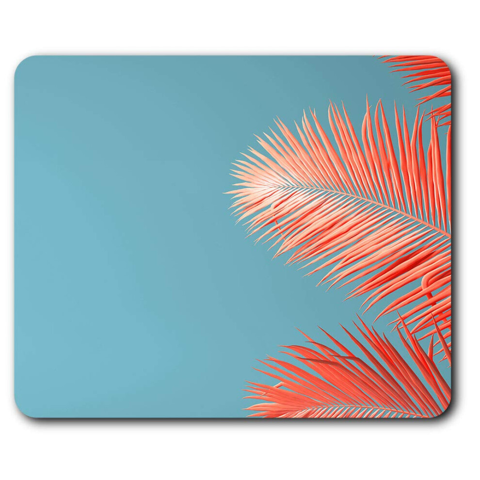 Tropical Leaf Surf Mouse Mat Pad Computer Pc Laptop Gaming Office Home Desk Accessory Gadget 2052 Red 7625998829247