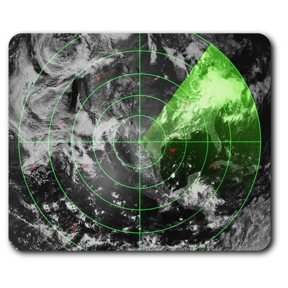 Destination Vinyl Ltd Comfortable Mouse Mat - Air Traffic Screen Radar Plane Airplane 23.5 X 19.6 Cm (9.3 X 7.7 Inches) For Computer & Laptop, Office, 7625998779566