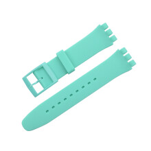 (Mint Green, 17mm) Silicone Strap For Swatch Jelly Three Eyes Classic 12/17/19/20MM Trigeminal