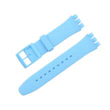 (Light Blue, 19mm) Silicone Strap For Swatch Jelly Three Eyes Classic 12/17/19/20MM Trigeminal